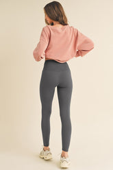 Yelete Full Size Fleece Lined High Waisted Winter Leggings - Cozy & Warm